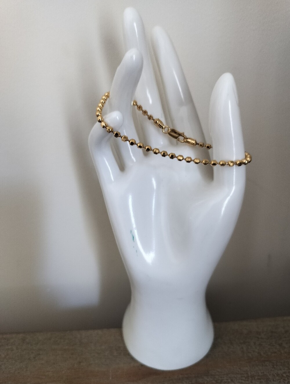 Milor Italy Sterling Silver Gold Bead Chain Bracelet Women's